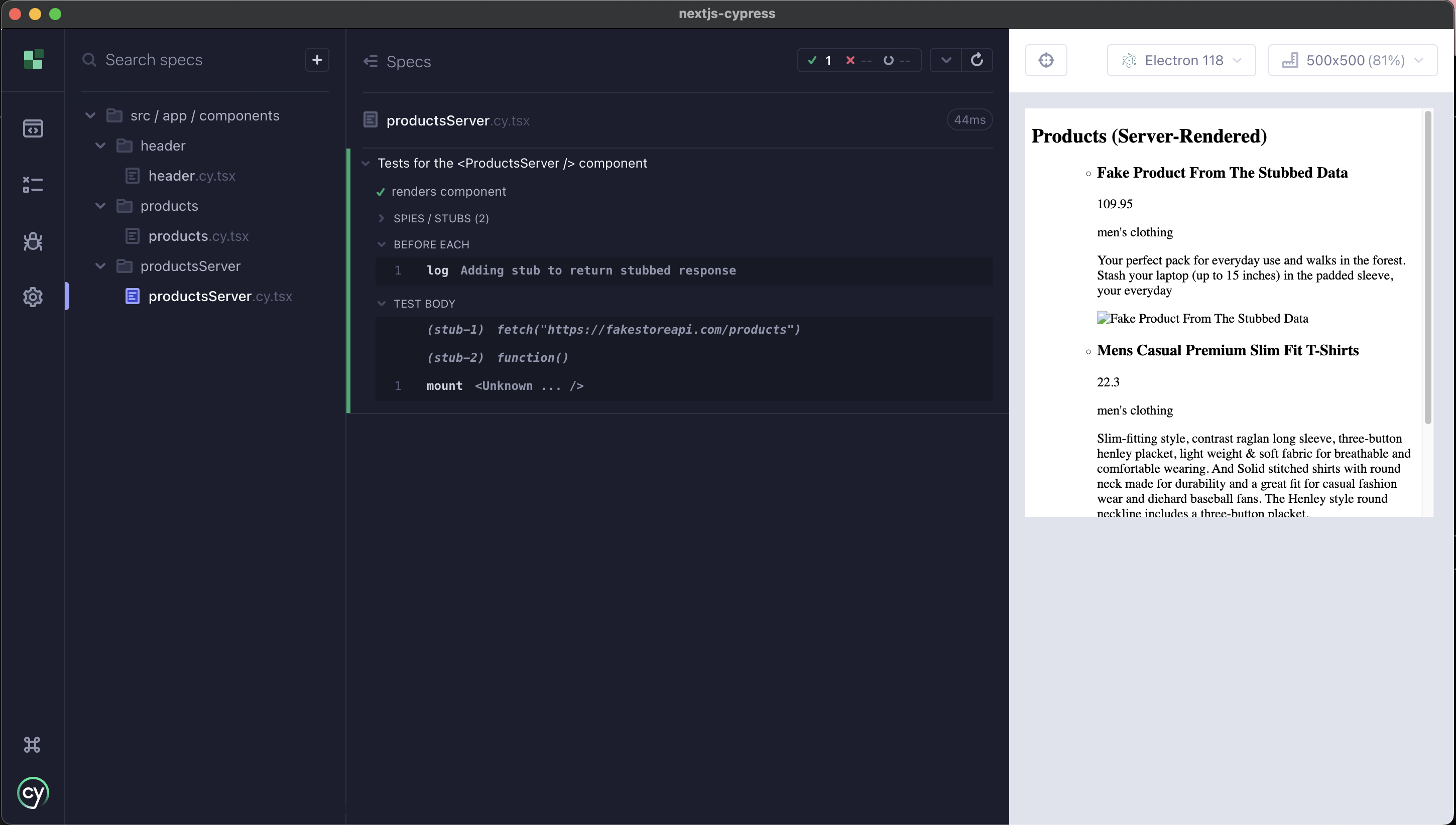 Cypress app