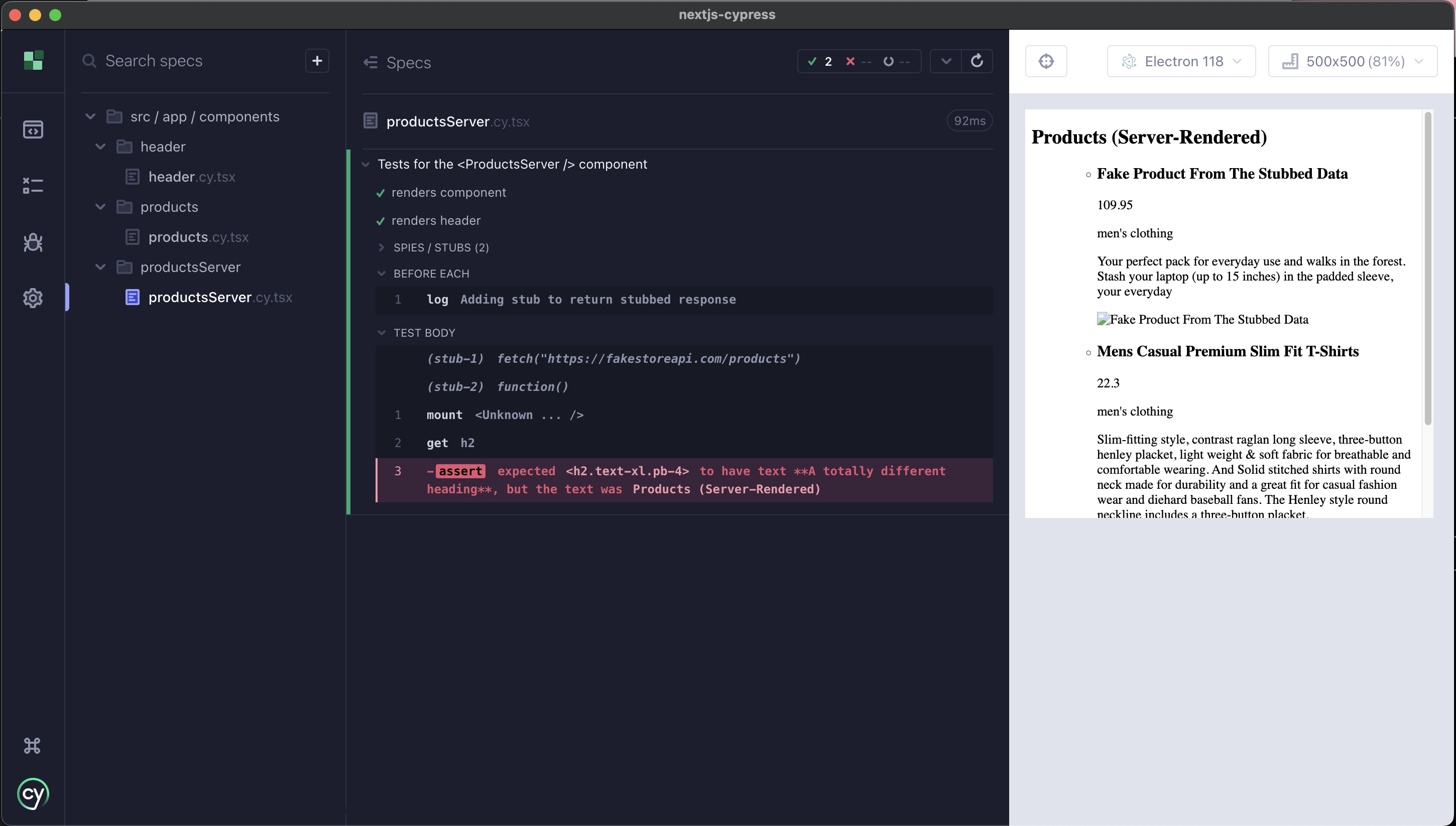 Cypress app