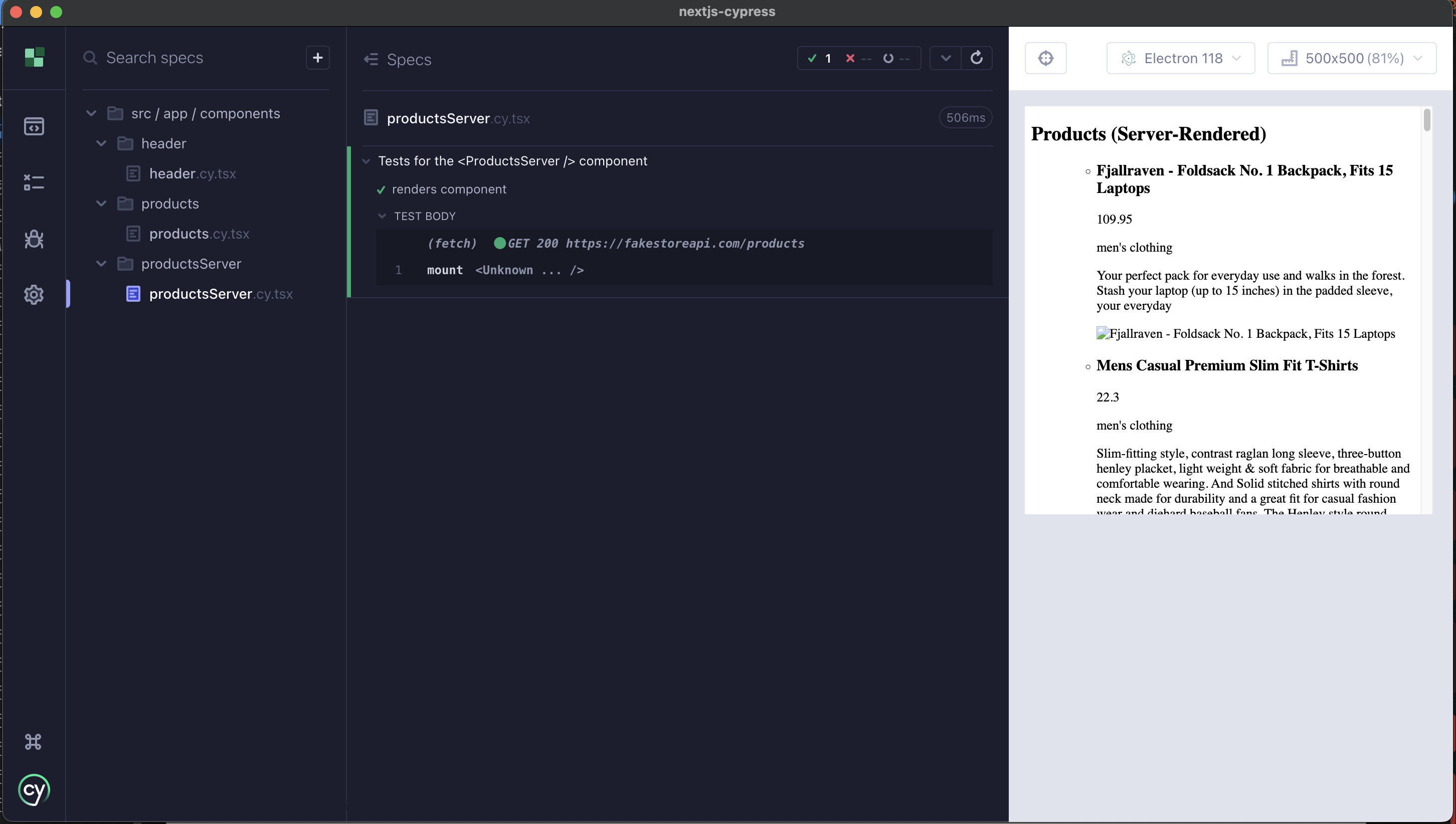 Cypress app
