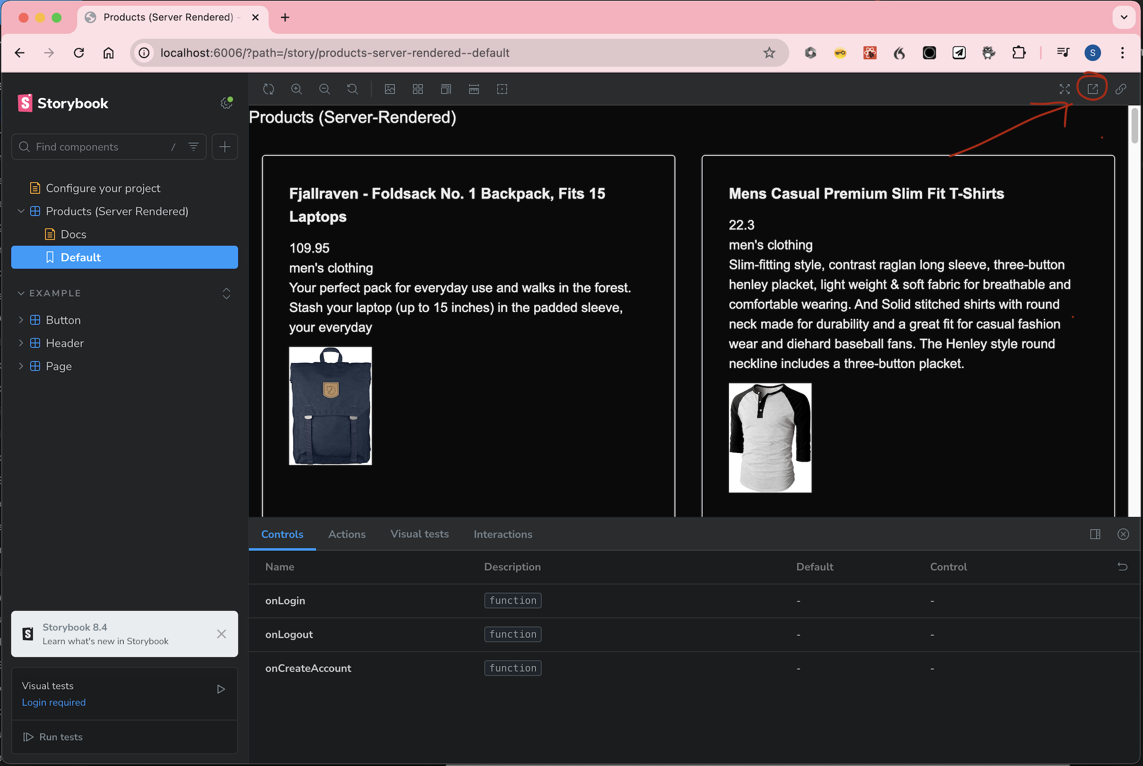 Storybook UI